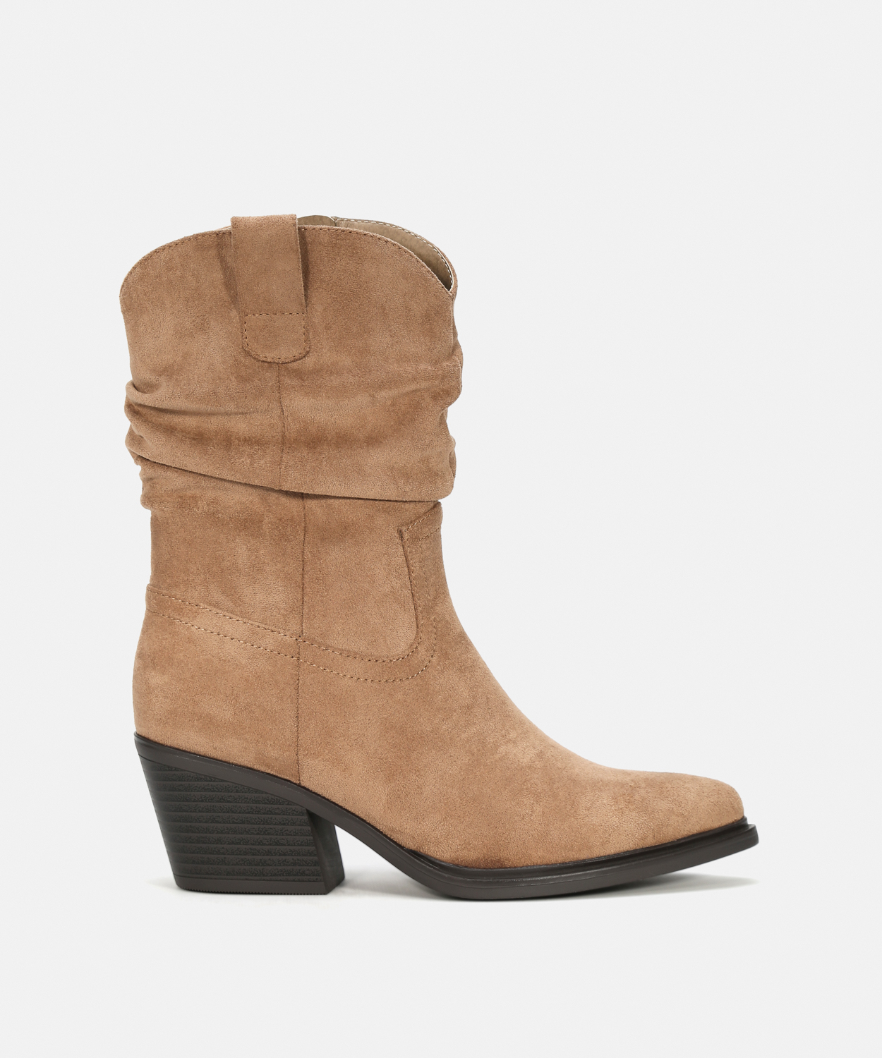 Botasmedia ca&ntilde;a taupe tac&oacute;n slouchy